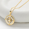 14kt Gold Lab-Grown Diamond Compass Necklace