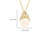 14kt Gold Lab Grown Diamond Freshwater Pearl Trinity Necklace