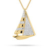 14kt Gold Lab-Grown Diamond Sailboat Necklace