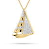 14kt Gold Lab-Grown Diamond Sailboat Necklace
