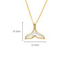 14KT Gold Vermeil Mother of Pearl Whale Tail Necklace