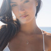 14K Gold Mermaid Necklace with Diamonds Tail