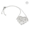 Irish Lace Silver Heart Trinity Knot Bracelet