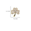14kt Yellow Gold Lab Grown Diamond Shamrock Stud Earrings