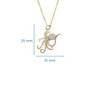 14kt Gold Lab Grown Diamond Octopus Necklace