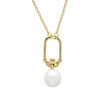 14kt Gold Vermeil Claddagh Pearl Drop Necklace