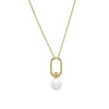 14kt Gold Vermeil Claddagh Pearl Drop Necklace