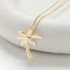 14kt Gold Lab-Grown Diamond Tropical Palm Necklace