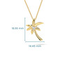 14kt Gold Lab-Grown Diamond Tropical Palm Necklace