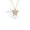 14kt Gold Lab Grown Diamond Turtle Necklace