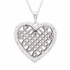 Sterling Silver White Crystals Celtic Heart Necklace