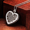 Sterling Silver White Crystals Celtic Heart Necklace