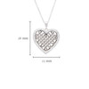 Sterling Silver White Crystals Celtic Heart Necklace