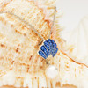 Sterling Silver Pearl Seashell Necklace with Sapphire Crystals