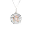 Sterling Silver With White Crystals Sand Dollar Mini Necklace