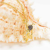 14k Gold Vermeil Blue Lab Grown Sapphire Octopus Necklace
