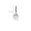 Sterling Silver Tree of Life Earrings with Green Crystals
