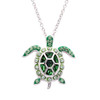 August Turtle Birthstone Pendant with Crystals