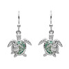 Mother And Baby Turtle Earrings with Crystals