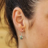Mother And Baby Turtle Earrings with Crystals