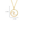 14KT Gold Vermeil Mother of Pearl Wave Necklace