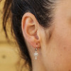 Palm Tree Drop Earrings With Crystals