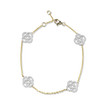 14kt Gold Lab Diamond Celtic Bracelet
