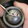 Claddagh Birthstone Ring October: Pink CZ