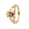 14K Yellow Gold Diamond Birthstone Ring .08ct