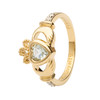 14K Yellow Gold Diamond Birthstone Ring .08ct