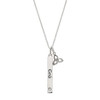 Sterling Silver “Grá” Love Vertical Bar Necklace Lab Sapphire
