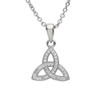 Platinum Plate White Trinity Small Pendant Swarovski
