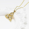 14kt Gold Vermeil Trinity Knot Pendant with White Sapphires