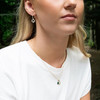 14kt Gold Lab Grown Diamond Malachite Claddagh Dangle Necklace