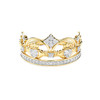 14kt Gold Lab Diamond Claddagh Princess Ring