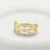 14kt Gold Lab Diamond Claddagh Princess Ring