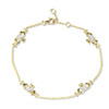 14kt Gold Lab Diamond Claddagh Bracelet