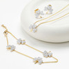 14kt Gold Lab Diamond Shamrock Bracelet