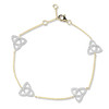 14kt Gold Lab Diamond Trinity Bracelet