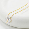 14kt Gold Lab Diamond Shamrock Necklace
