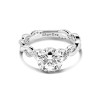 14k White Gold Celtic Ring with 2ct Lab Diamond