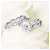 14k White Gold Celtic Ring with 2ct Lab Diamond
