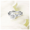 14k White Gold Celtic Ring with 2ct Lab Diamond