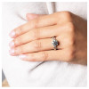 14k White Gold Celtic Ring with 2ct Lab Diamond
