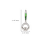 Sterling Silver Shamrock Earrings with Green and White CZ