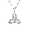 Platinum Plate White Trinity Pendant Swarovski