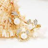 14kt Gold Lab Grown Diamond Freshwater Pearl Crab Necklace