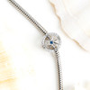 Sterling Silver CZ and Sapphire Compass Bead