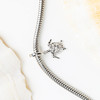 Sterling Silver CZ Turtle Bead