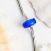 Sterling Silver Sapphire Square Bead